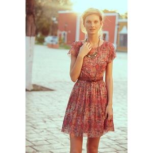 Anthropologie Pink Dress Weston Wear